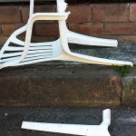 Another dead stacking chair